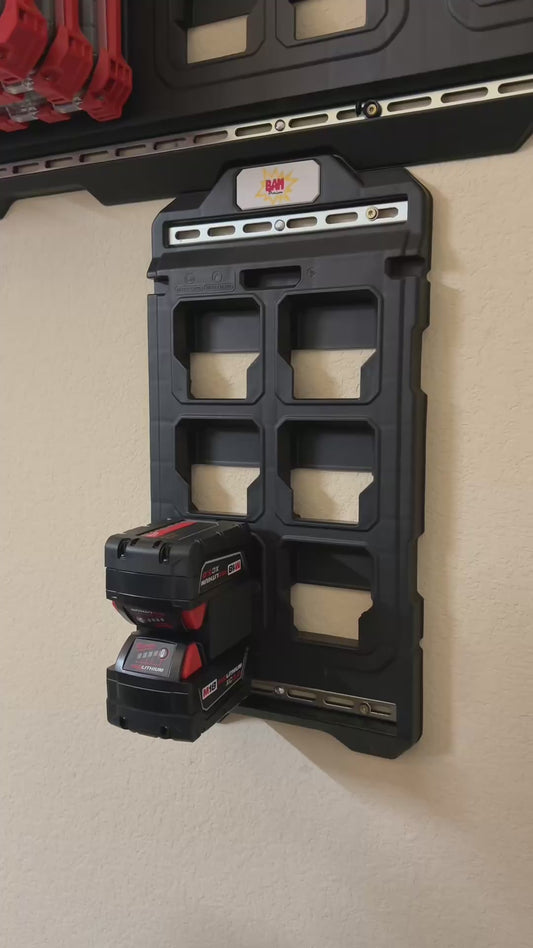 Quick-Detach Packout Wall Mount for Milwaukee M18/M12 Charger (Model # 48-59-1812) | 3 Orientation Options