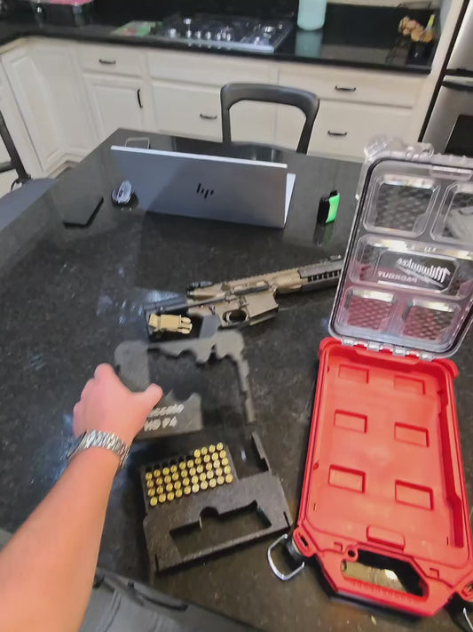Custom Staccato Pistol Insert for Milwaukee Packout (48-22-8436) – Holds 1 Handgun, 1 Magazine, & 50 rounds