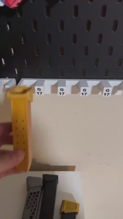 Glock Magazine Wall Mount | IKEA SKADIS or Wall Mount | 3 and 5 Mag Options