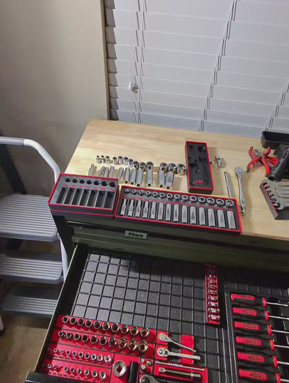 Tool Box Organizer for Milwaukee 3/8" Drive 56PC Socket Set | Gridfinity Modular Bins